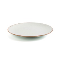 Flat plate Ariane Terra Ceramic Beige (24 cm) (6 Units)