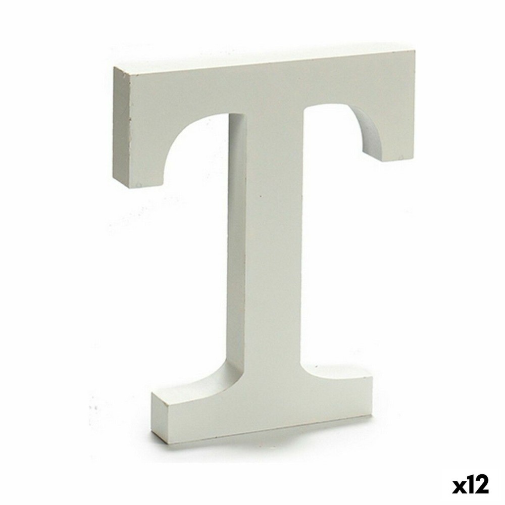 Letter Pincello T White 1,8 x 21 x 17 cm (12 Units)