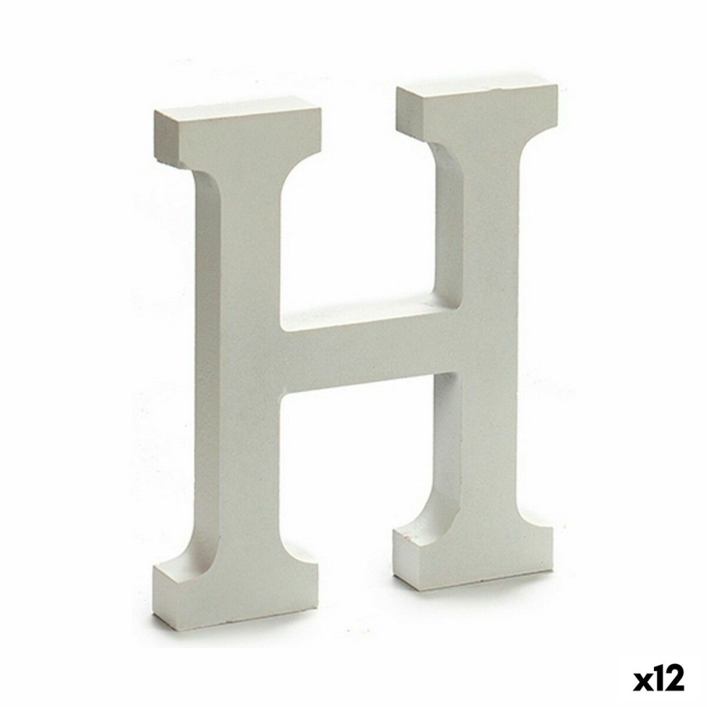 Letter Pincello H White 1,8 x 21 x 17 cm (12 Units)