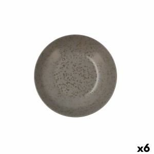 Assiette creuse Ariane Oxide Céramique Gris (Ø 21 cm) (6 Unités)