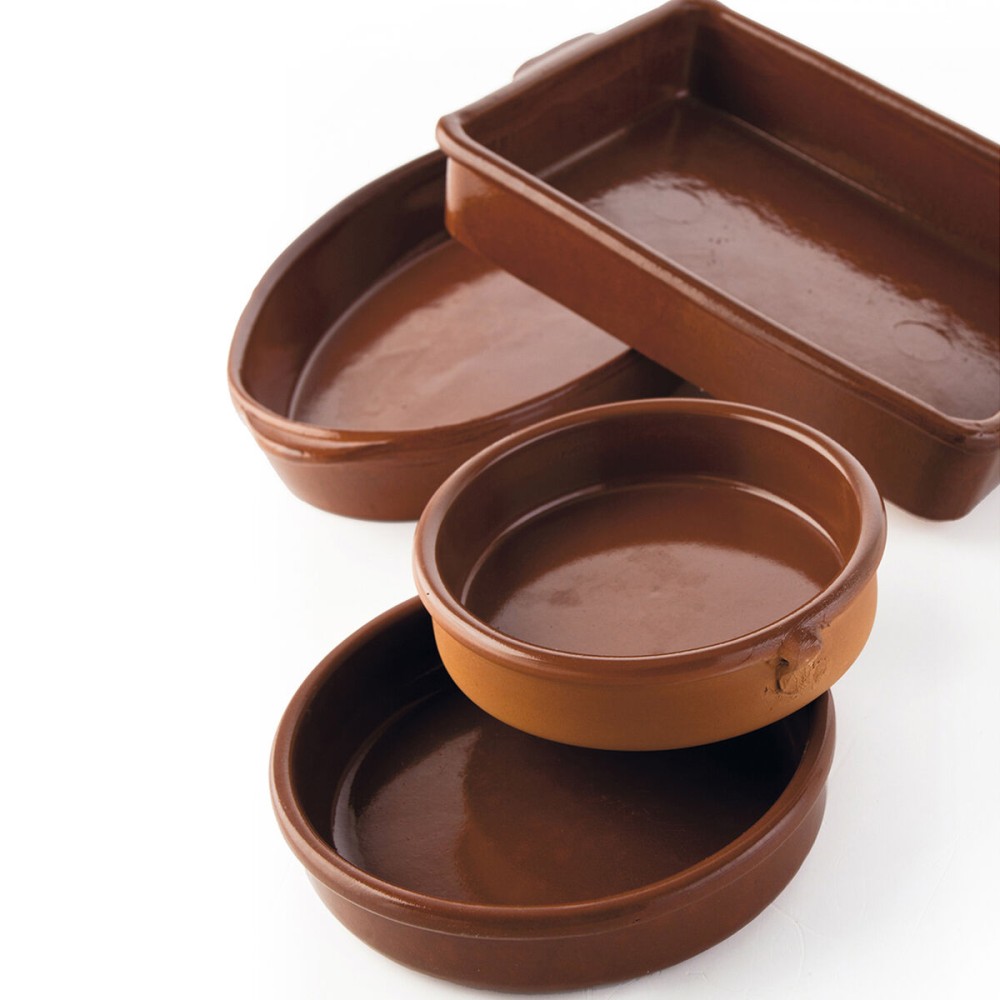 Saucepan Ceramic Brown (20 cm) (8 Units)