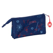 Trousse Fourre-Tout Double Spider-Man Neon Blue marine 22 x 12 x 3 cm