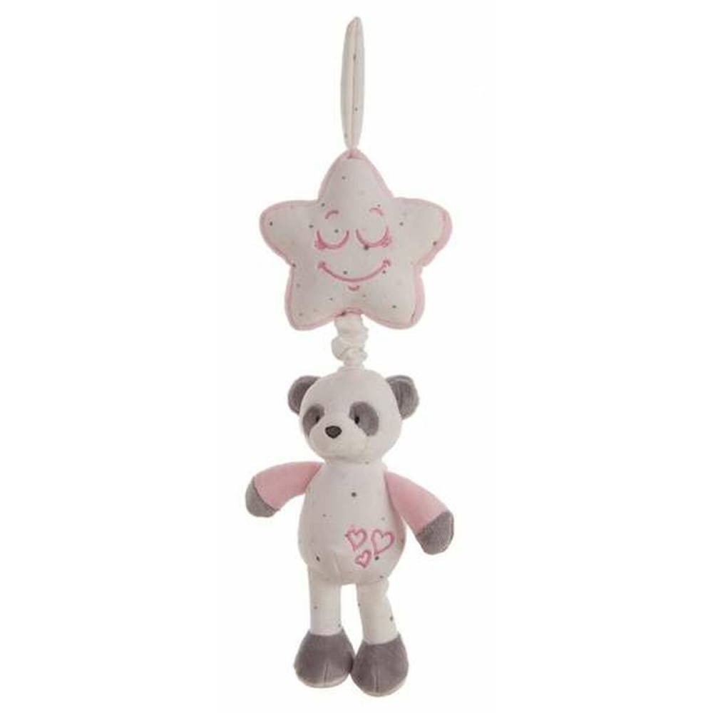 Hochet musical Baby Panda 35 cm Étoile Rose