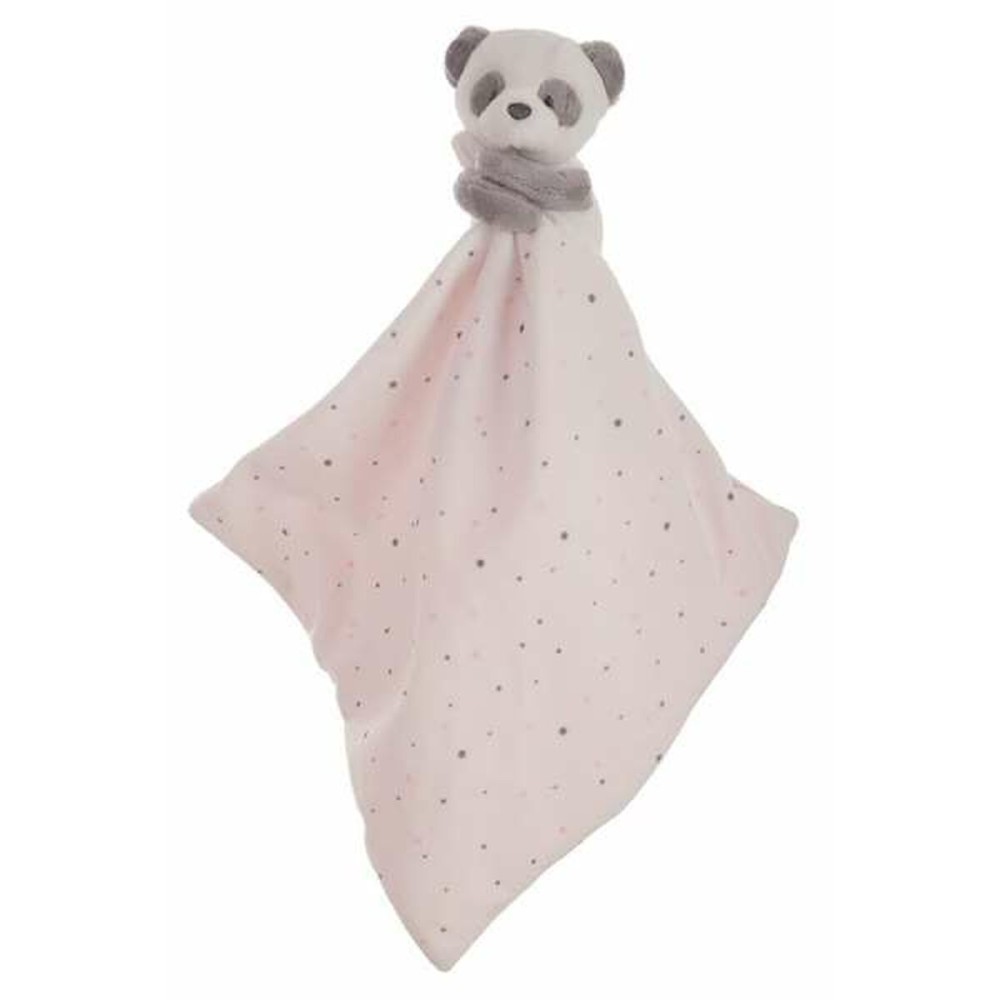 Doudou Ours Panda Rose 25 x 25 cm