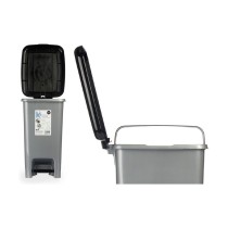 Pedal bin Black Grey Plastic 25 L (37 x 47 x 26,9 cm) (8 Units)