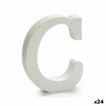 Letter C (24 Units) White Wood 2 x 11 cm