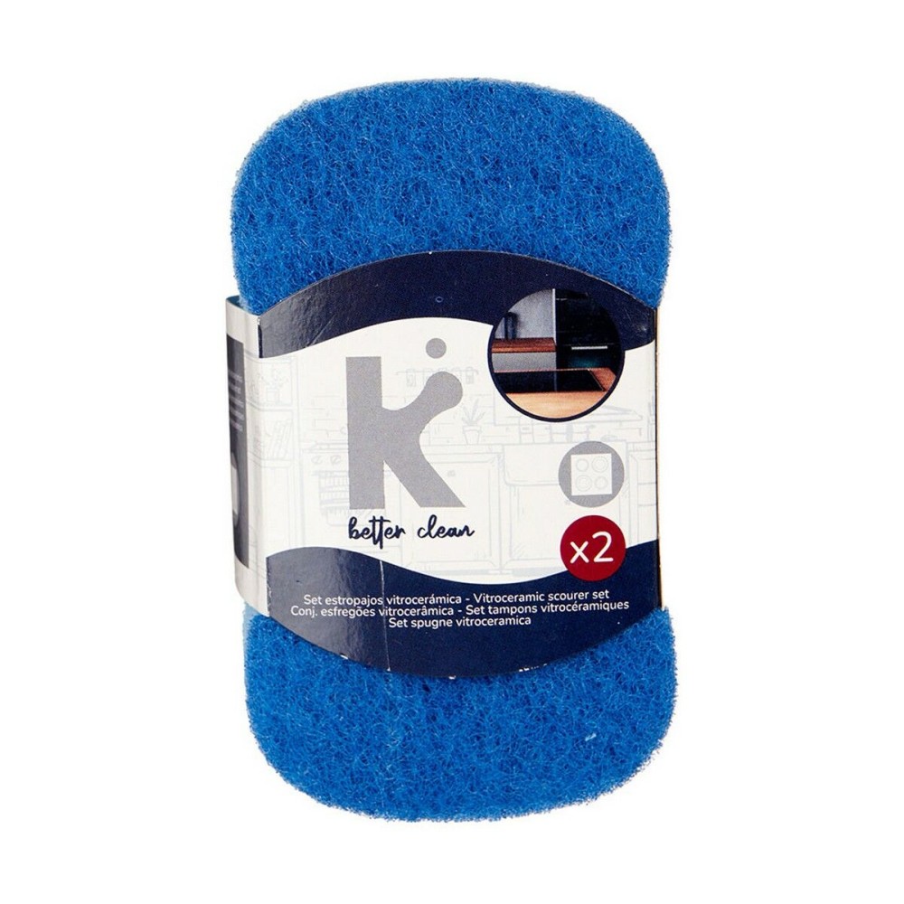 Set of scourers Blue 7 x 12,3 x 2,5 cm (32 Units)