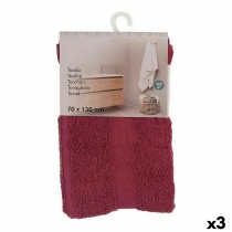 Bath towel Berilo 5313 Maroon 80 % cotton 20 % Polyester 70 x 0,5 x 130 cm (3 Units)