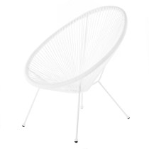 Gartenstuhl Acapulco 73 x 80 x 85 cm Weiß Rattan