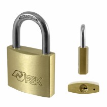 Key padlock Ferrestock 30 mm Brass