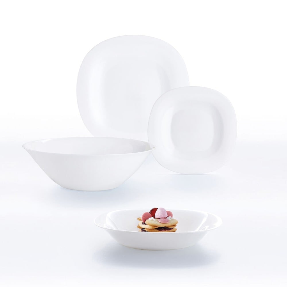 Assiette à dessert Luminarc Carine Blanc verre (19 cm) (24 Unités)