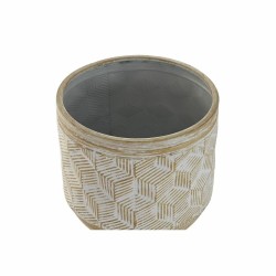 Cache-pot DKD Home Decor Noir Doré Métal Blanc Bicolore (26 x 26 x 70 cm)