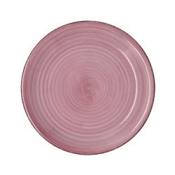 Flacher Teller Quid Vita Peoni Rosa aus Keramik Ø 27 cm (12 Stück)