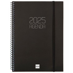 Agenda Finocam OPAQUE Noir A5 15,5 x 21,2 cm 2025