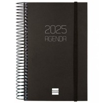 Diary Finocam OPAQUE Black 11,7 x 18,1 cm 2025