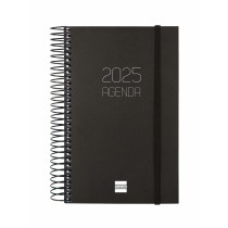 Diary Finocam OPAQUE Black 11,7 x 18,1 cm 2025