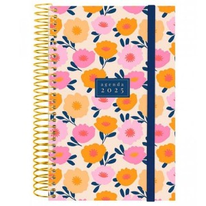 Diary Finocam DESIGN COLLECTION 11,7 x 18,1 cm 2025 Floral