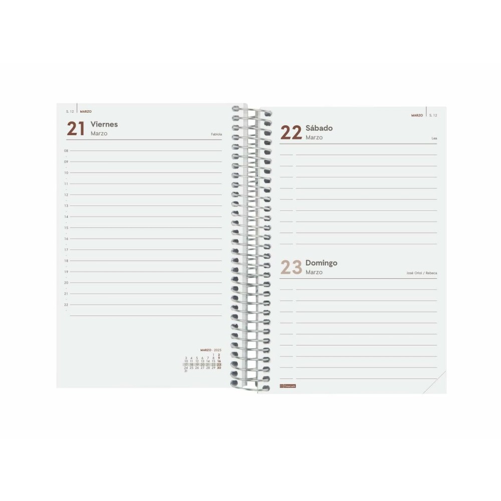 Agenda Finocam YEAR Rouge 11,7 x 18,1 cm 2025