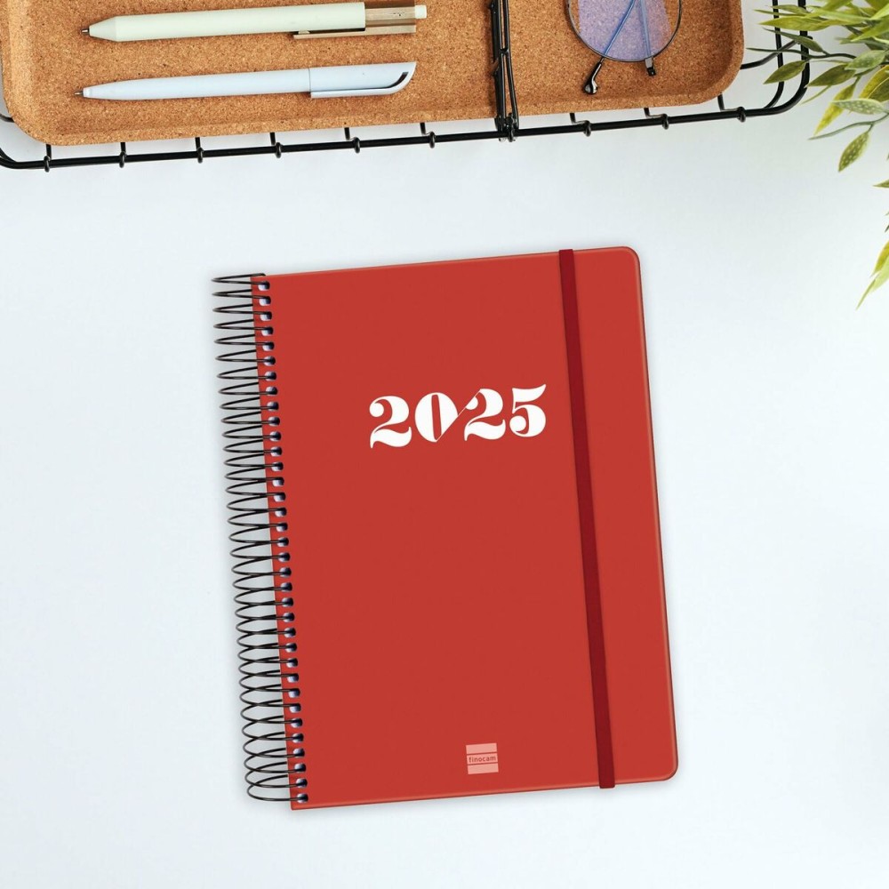 Diary Finocam MY E10 Red A5 15,5 x 21,2 cm 2025