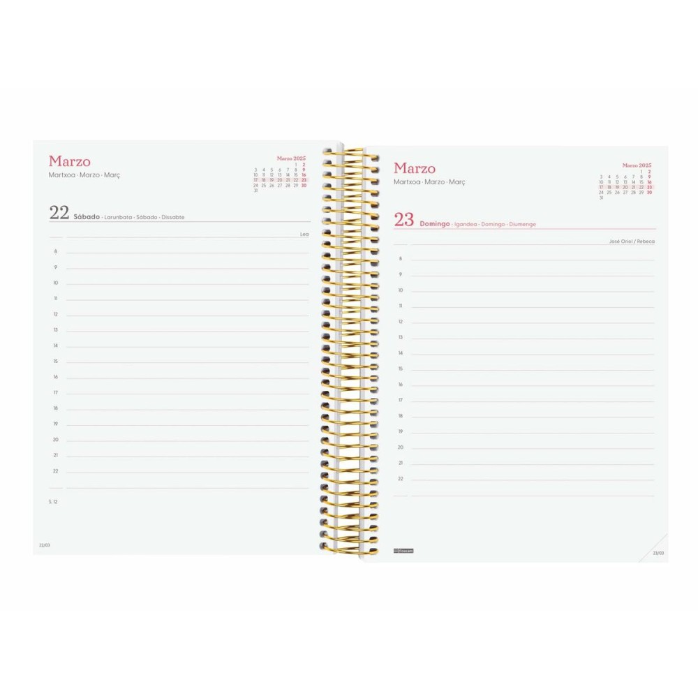 Agenda Finocam DESIGN COLLECTION A5 15,5 x 21,2 cm 2025 Floral