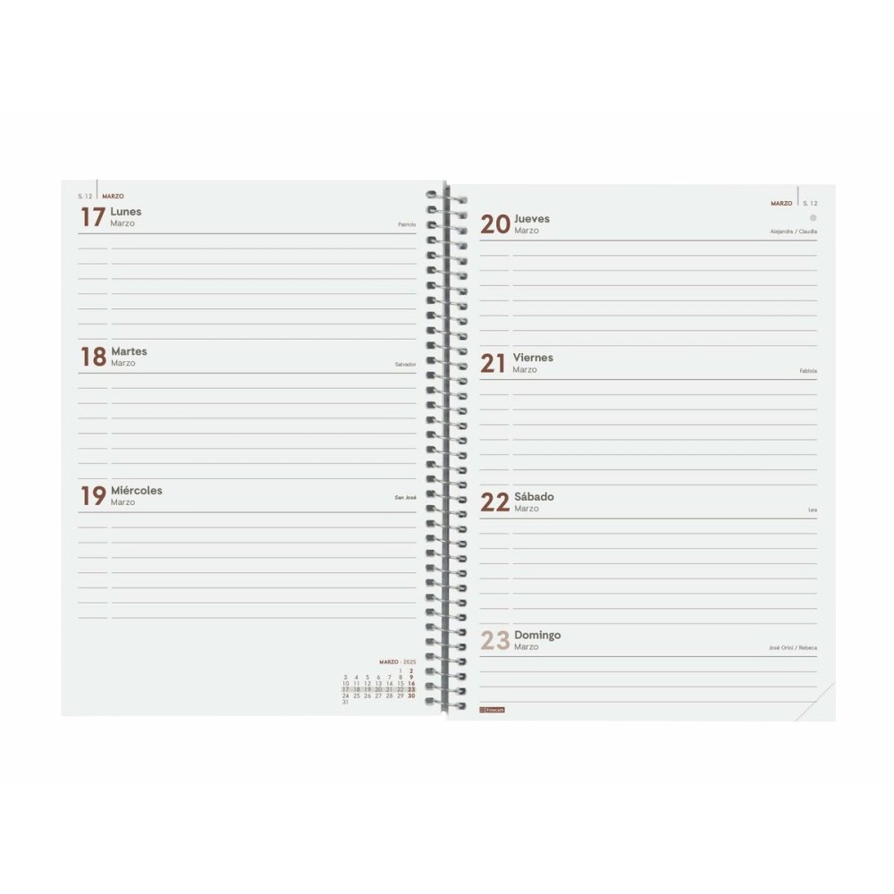 Agenda Finocam YEAR Rouge A5 15,5 x 21,2 cm 2025