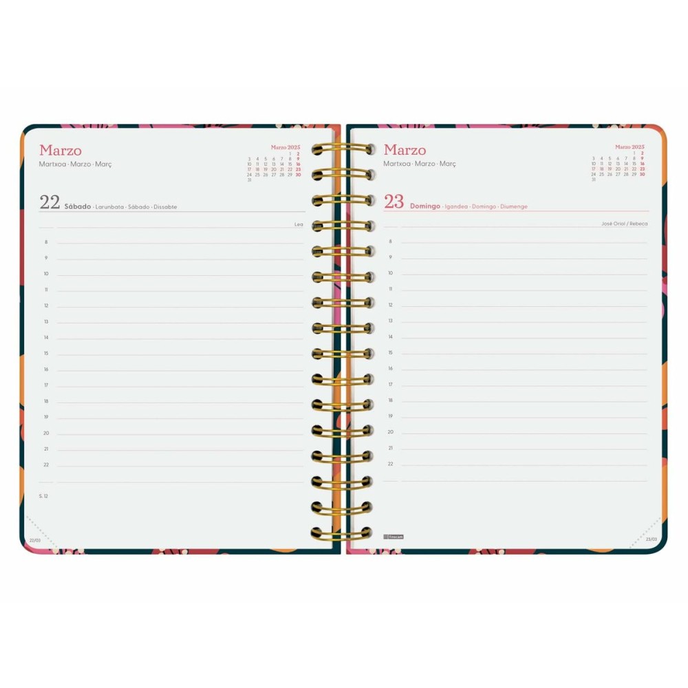 Agenda Finocam YOU A5 15,5 x 21,2 cm 2025 Floral