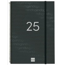 Diary Finocam YEAR Black A4 21 x 29,7 cm 2025