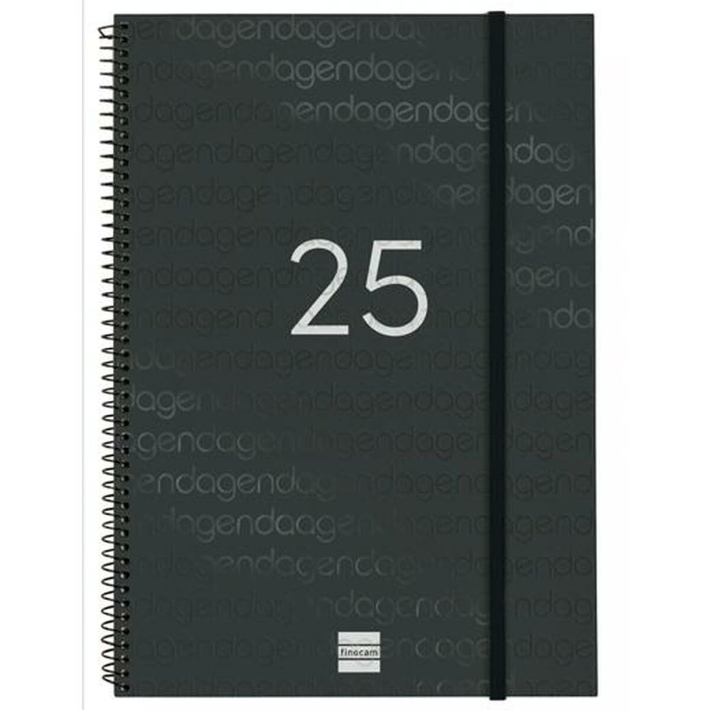 Diary Finocam YEAR Black A4 21 x 29,7 cm 2025