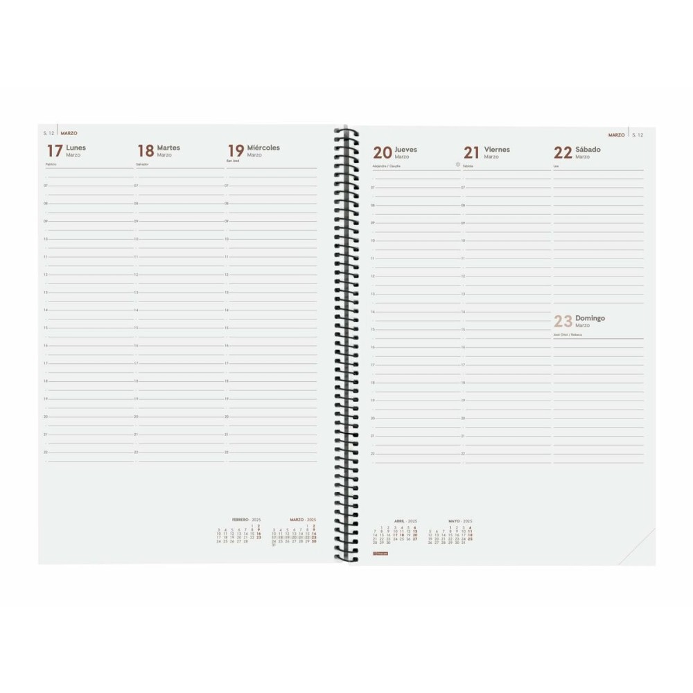 Diary Finocam YEAR Black A4 21 x 29,7 cm 2025