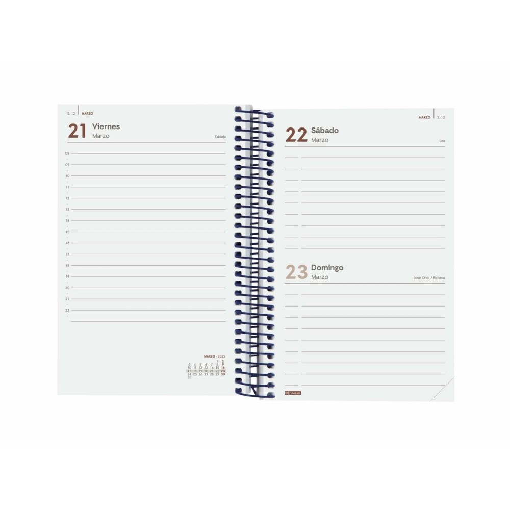 Agenda Finocam YEAR Bleu 11,7 x 18,1 cm 2025