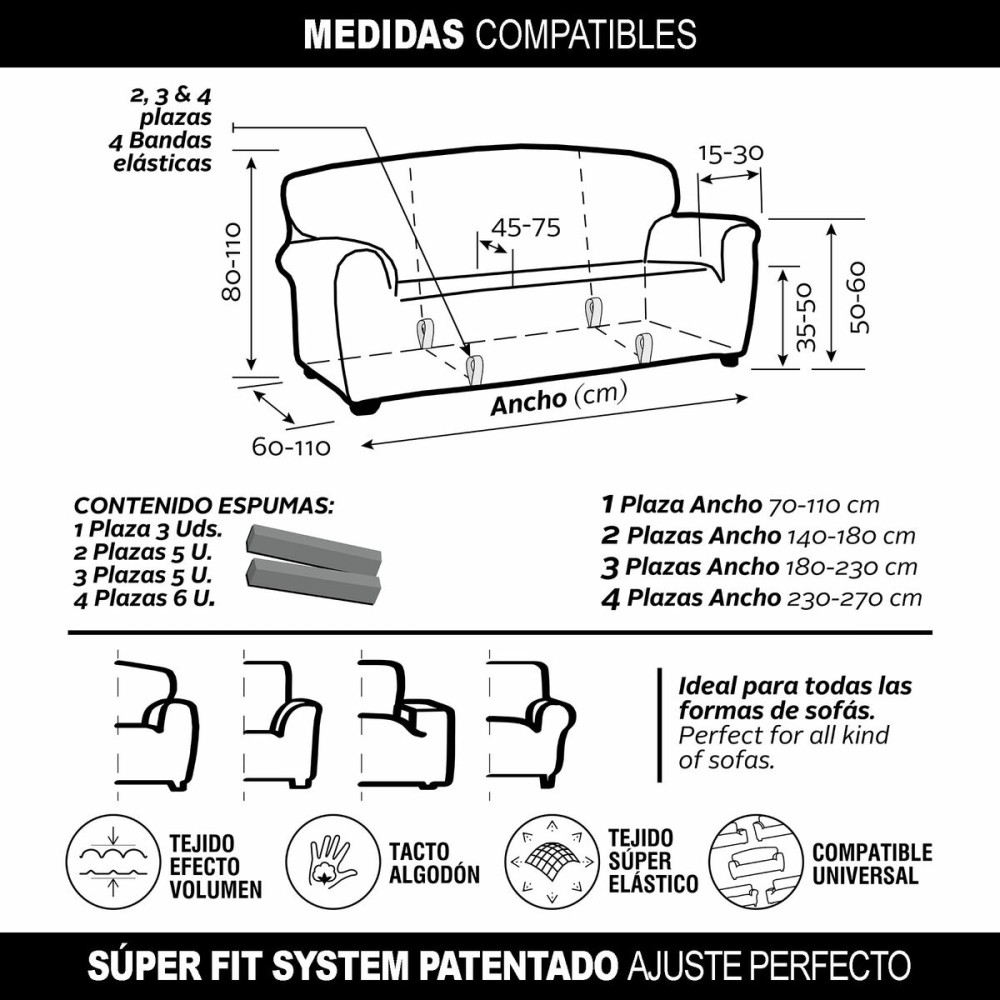 Housse de canapé Sofaskins NIAGARA Rose clair