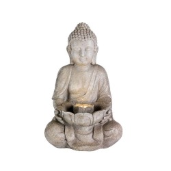 Gartenbrunnen Lumineo Buddha aus Keramik (28 x 29,5 x 45 cm)