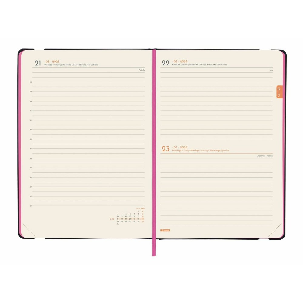 Diary Finocam FLEXI JOY A5 14,8 x 21 cm 2025 Floral