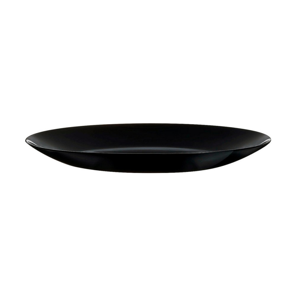 Flad plade Arcopal Schwarz Glas (Ø 25 cm)