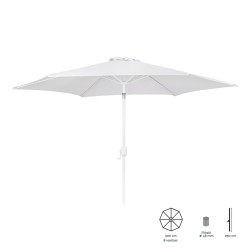 Sunshade Alba White Aluminium 300 x 300 x 250 cm