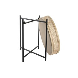 Cache-pot DKD Home Decor Naturel Noir Métal Rotin Scandinave (43 x 43 x 46 cm)