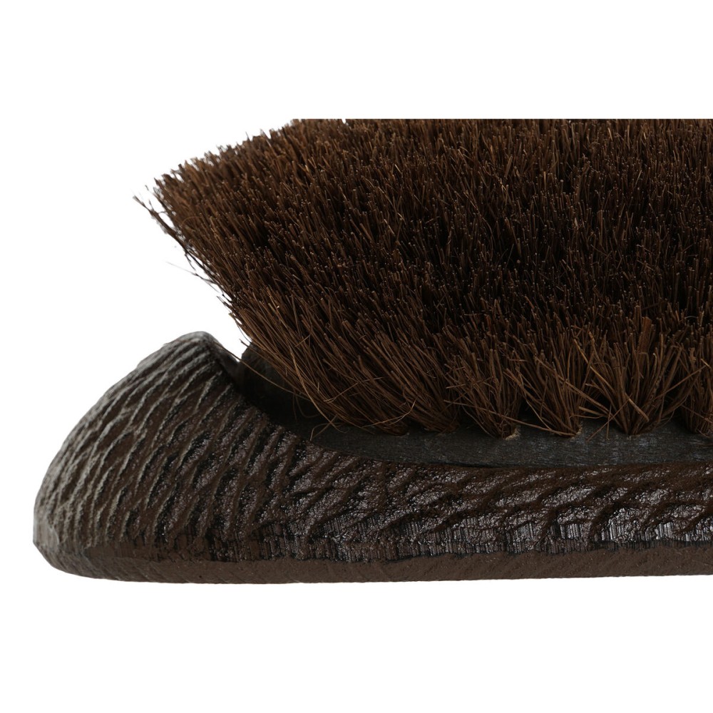 Doormat Home ESPRIT Dark brown Iron 28 x 12,5 x 9,5 cm Hedgehog