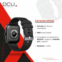 Montre intelligente DCU CURVED GLASS PRO 1,83" Noir