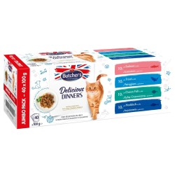 Cat food Butcher's Delicious Dinners Fish 40 x 100 g