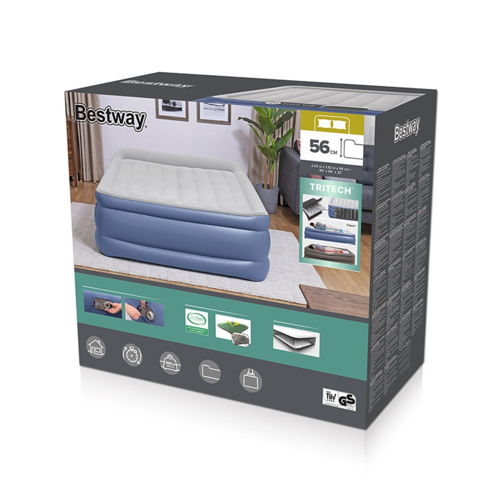 Bestway Lit Double avec Moteur 203x152x56 cm Gonflable et Camping 67614