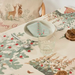 Fleckenabweisende Tischdecke Belum Christmas Deer Bunt 240 x 155 cm