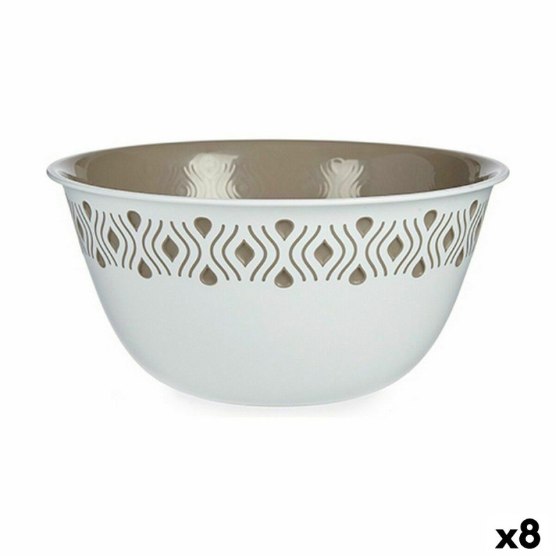 Salad Bowl Stefanplast Tosca Beige Plastic 29 x 13 x 29 cm (8 Units)