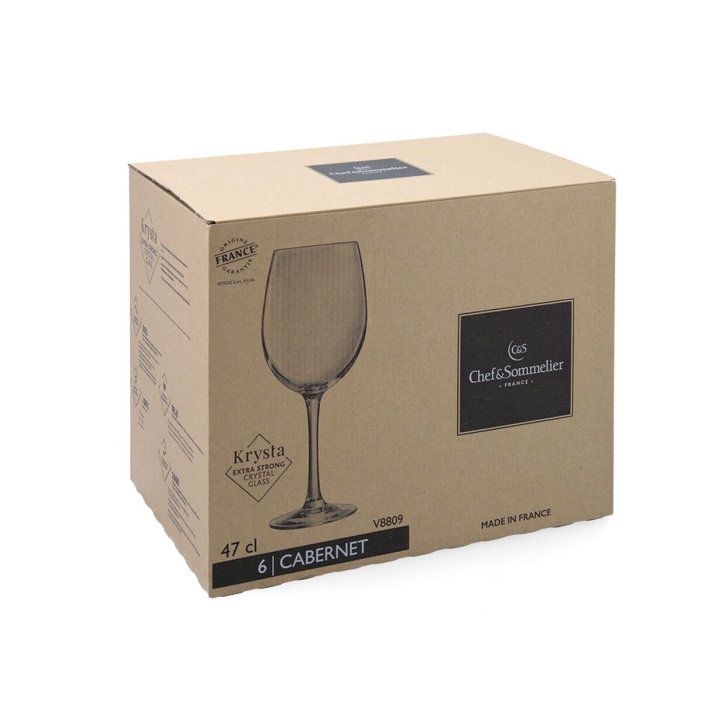 Set de Verres Chef&Sommelier Cabernet Tulip Eco Transparent verre 470 ml (6 Unités)