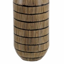 Vase Schwarz Beige Bambus 23 x 23 x 50 cm