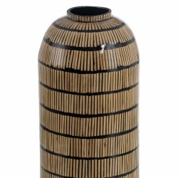 Vase Black Beige Bamboo 23 x 23 x 50 cm