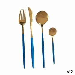 Besteck-Set Kinvara BST-CT022 Blau Gold Edelstahl (12 Stück)