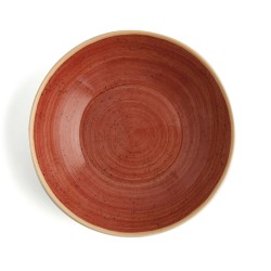 Deep Plate Ariane Terra Ceramic Red (Ø 21 cm) (6 Units)