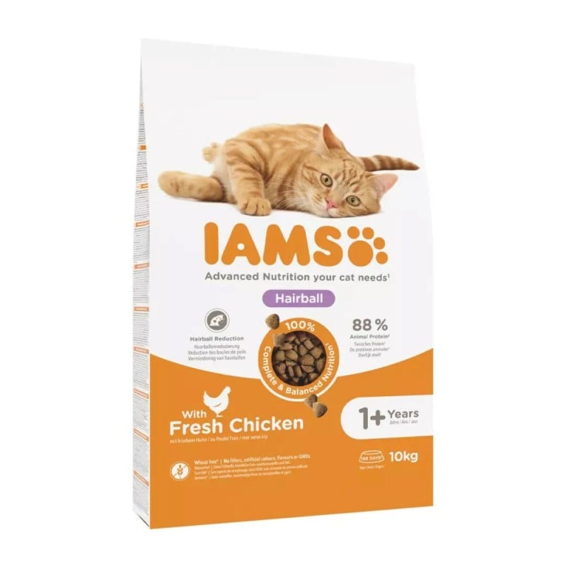 Katzenfutter IAMS Advanced Nutrition Hairball Control Huhn 10 kg