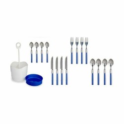 Besteck-Set Blau Edelstahl (8 Stück)