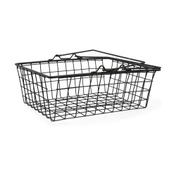 Wire Basket Quid Ebano Metal Steel 30 x 23 x 10,5 cm